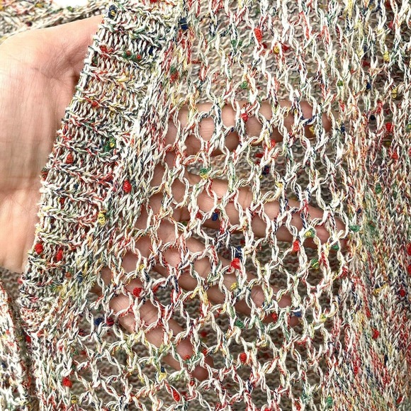 KBF Urban Research One Piece A-Line Long Sleeve Multi Color Cardigan Sweater - Picture 6 of 7